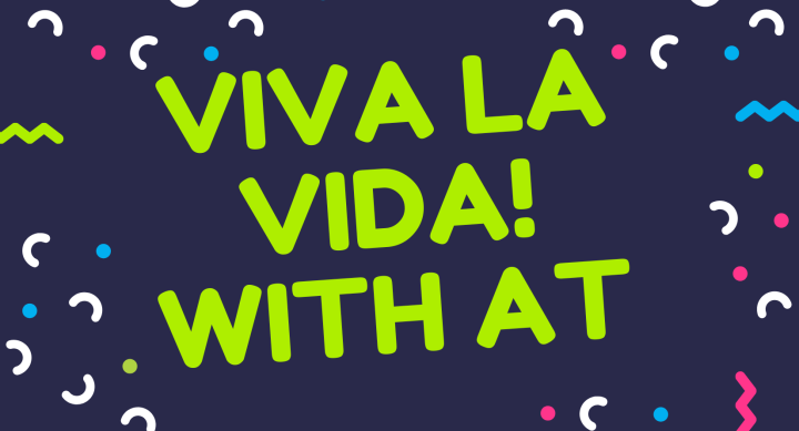 image of confetti and the text Viva la Vida